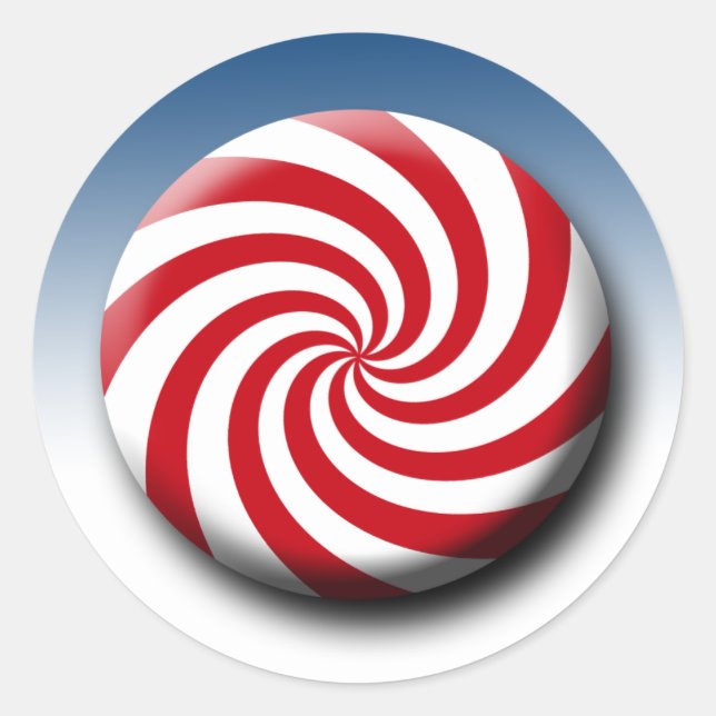 Pegatina Redonda Pegatinas de paquetes de Navidades de Candy (Anverso)