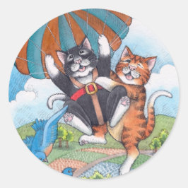 Pegatina Redonda Pegatinas de paracaídas B & T #57