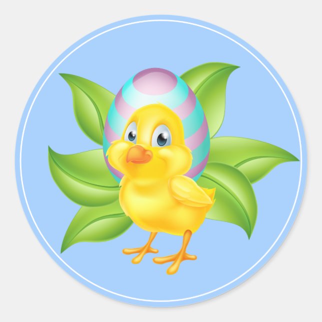 Pegatina Redonda Pegatinas de Pascua (Anverso)