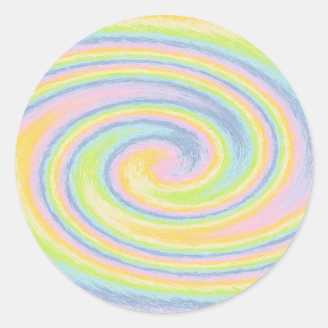 Pegatina Redonda Pegatinas de Pastel Swirl (Anverso)