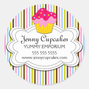 Pegatina Redonda Pegatinas de pastelería