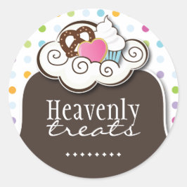 Pegatina Redonda Pegatinas de pastelería decorativa