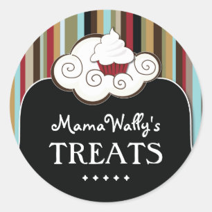 Pegatina Redonda Pegatinas de pastelería decorativa