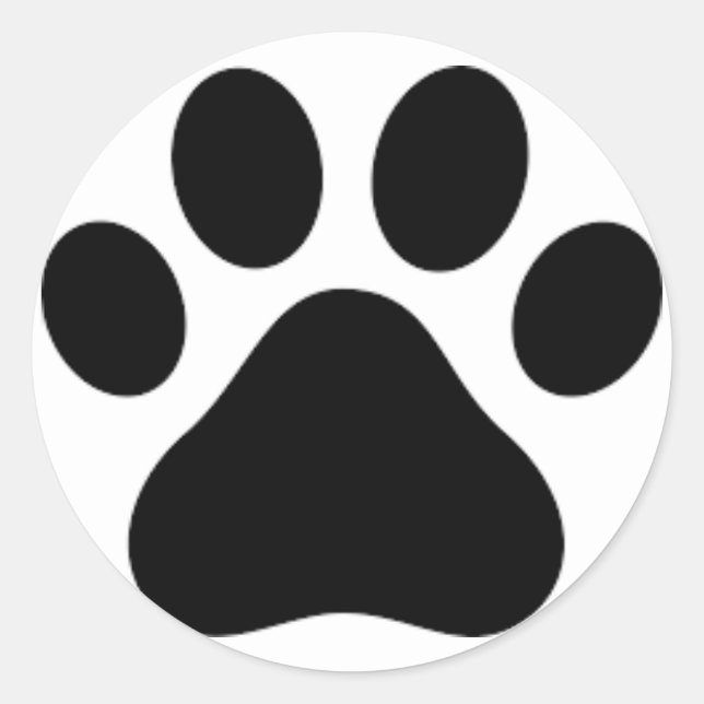 Pegatina Redonda pegatinas de patas (Anverso)