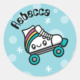 Pegatina Redonda Pegatinas de patinaje sobre patinaje artístico par