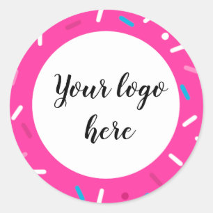 Pegatina Redonda Pegatinas de patrón Sprinkle de color brillante