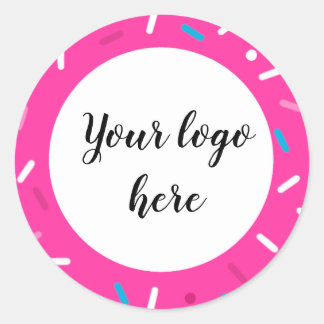 Pegatina Redonda Pegatinas de patrón Sprinkle de color brillante