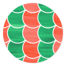 Pegatinas de patrones de escala de Navidades rojos