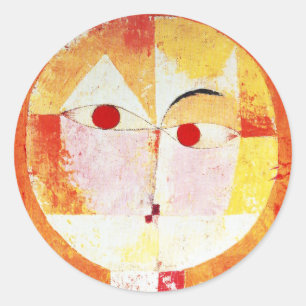 Pegatina Redonda Pegatinas de Paul Klee Senecio