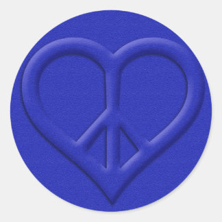 Pegatina Redonda Pegatinas de Paz y Amor