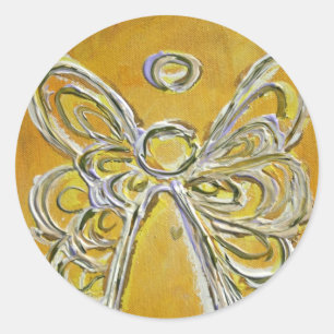 Pegatina Redonda Pegatinas de Personalizados de arte de ángel amari