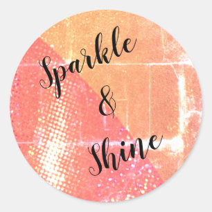 Pegatina Redonda Pegatinas de Personalizados Sparkle & Shine