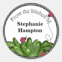 Pegatina Redonda Pegatinas de Pickle Jar