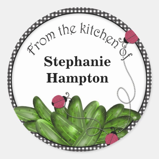 Pegatina Redonda Pegatinas de Pickle Jar (Anverso)