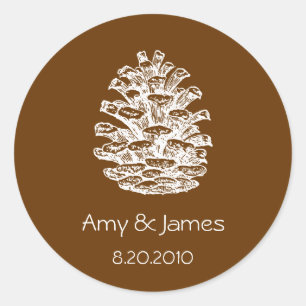 Pegatina Redonda Pegatinas de Pinecone