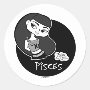 Pegatina Redonda Pegatinas de Pisces