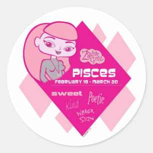 Pegatina Redonda Pegatinas de Pisces