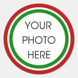 Pegatina Redonda Pegatinas de plantillas de borde de navidades