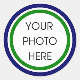 Pegatina Redonda Pegatinas de plantillas verdes y azules