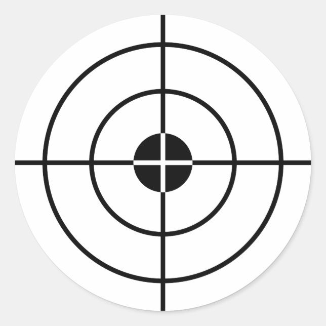 Pegatina Redonda Pegatinas de práctica de destino (Anverso)