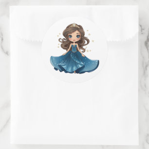 Pegatina Redonda Pegatinas de Princesa