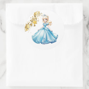 Pegatina Redonda Pegatinas de Princesa