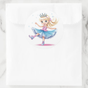 Pegatina Redonda Pegatinas de Princesa