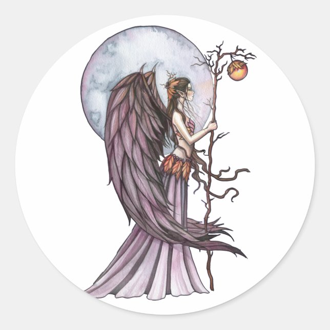 Pegatina Redonda Pegatinas de productos lácteos de otoño (Anverso)