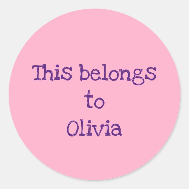 Pegatina Redonda Pegatinas de propiedades personalizadas (Anverso)