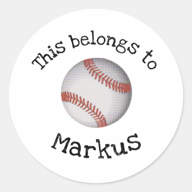 Pegatina Redonda Pegatinas de propiedades personalizadas (Anverso)