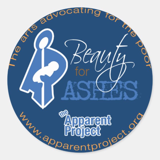 Pegatina Redonda Pegatinas de proyectos aparentes (Anverso)