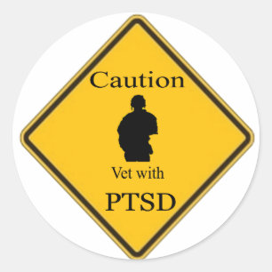 Pegatina Redonda Pegatinas de PTSD