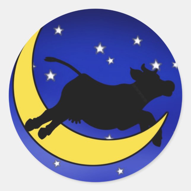 Pegatina Redonda pegatinas de puente lunar (Anverso)