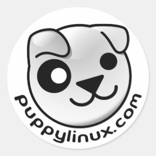 Pegatina Redonda pegatinas de puppy linux punto com