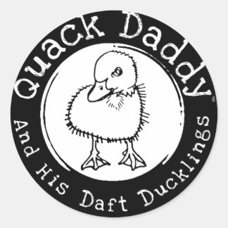 Pegatina Redonda Pegatinas de Quack Daddy "Daft Duckling"