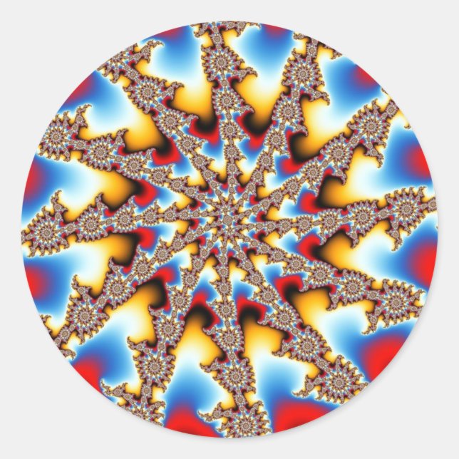 Pegatina Redonda Pegatinas de radiación (Anverso)