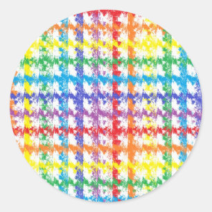 Pegatina Redonda Pegatinas de Rainbow Scratch
