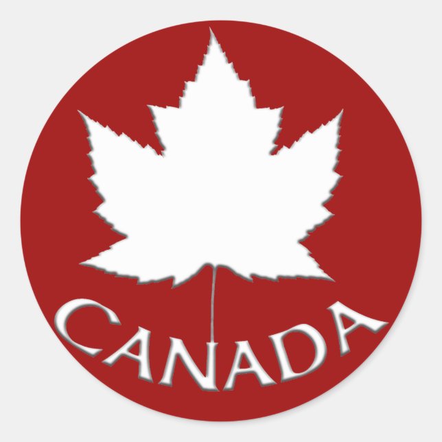 Pegatina Redonda Pegatinas de recuerdo de Canadá Pegatinas de hojas (Anverso)