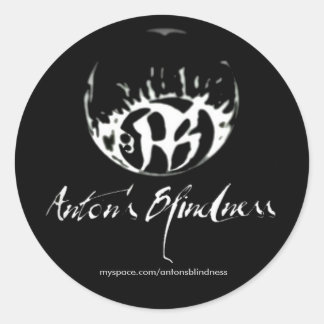 Pegatina Redonda Pegatinas de redondeo de moda a negro - Personaliz