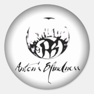 Pegatina Redonda Pegatinas de redondeo de moda a negro - Personaliz