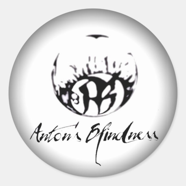 Pegatina Redonda Pegatinas de redondeo de moda a negro - Personaliz (Anverso)