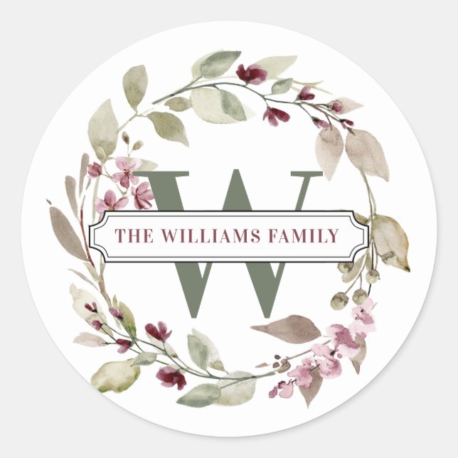 Pegatina Redonda Pegatinas de redondeo de nombres personalizados (Anverso)