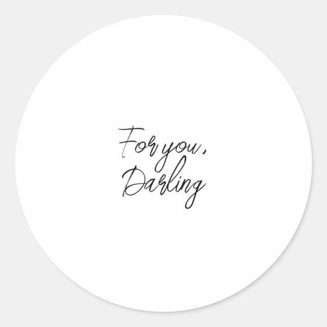 Pegatina Redonda pegatinas de regalo con clase (Anverso)