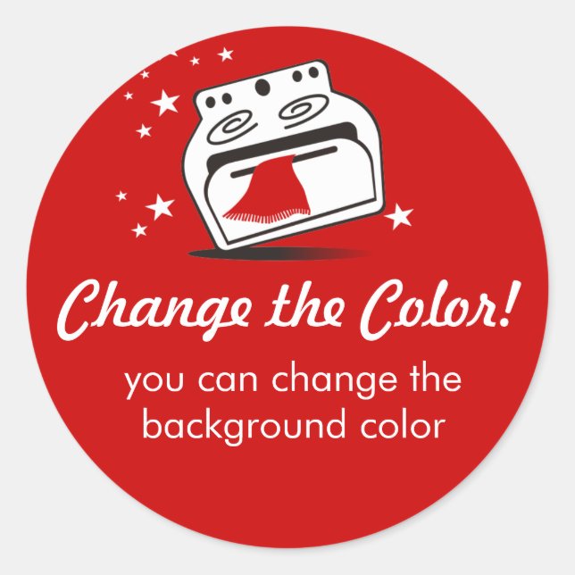 Pegatina Redonda Pegatinas de regalo de hornillos para hornear  (Anverso)