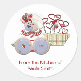 Pegatina Redonda Pegatinas de regalo de Oso de Teddy