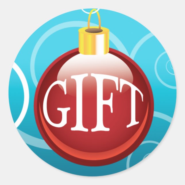 Pegatina Redonda Pegatinas De Regalo Para Paquetes De Navidades (Anverso)