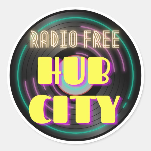 Pegatina Redonda Pegatinas de RFHC (Anverso)