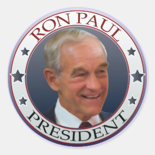 Pegatina Redonda Pegatinas de Ron Paul Lapel