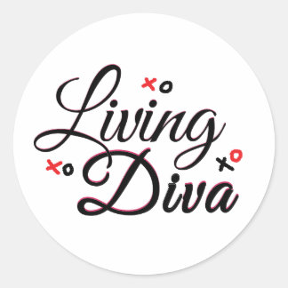 Pegatina Redonda Pegatinas de Ronda Clásica de Living Diva