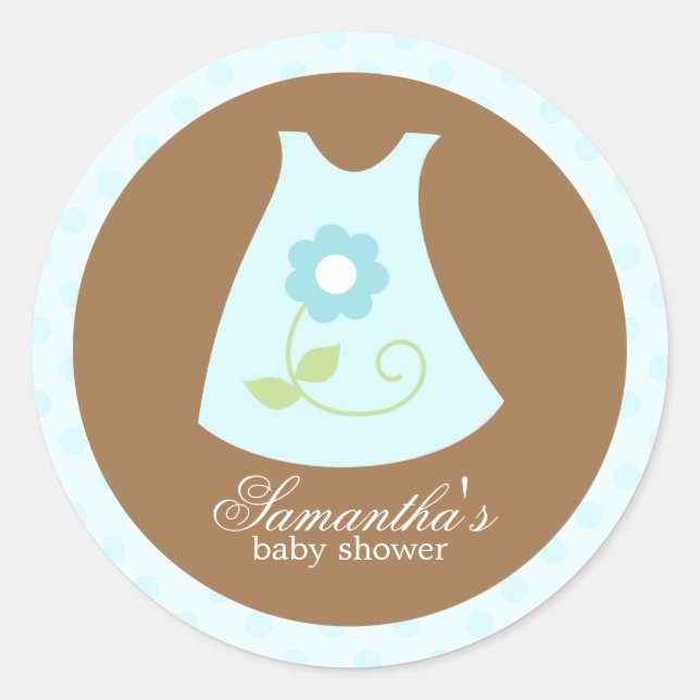 Pegatina Redonda Pegatinas de ropa de bebé (Anverso)